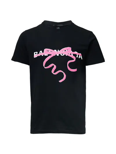 Black Score Printed T-shirt In Black