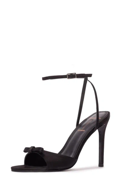 Black Suede Studio Albie Ankle Strap Sandal In Black