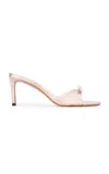 Black Suede Studio Albie Satin Mules In White