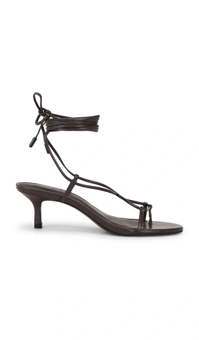 Black Suede Studio Alix 50 Sandal In Brown