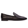 Black Suede Studio Allie Leather Loafer