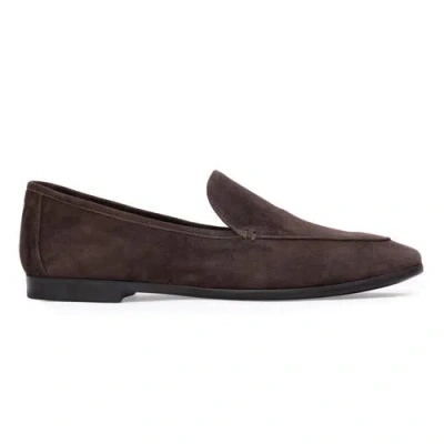 Black Suede Studio Allie Suede Loafer In Brown