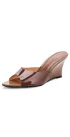 Black Suede Studio Alper 70 Wedge Sandal In Multi