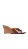 Black Suede Studio Alper 70 Wedge Sandal In Multi