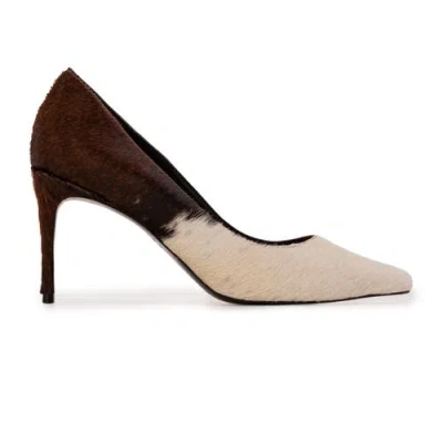 Black Suede Studio Amaya Cowhide Pump