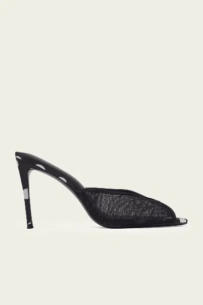 Black Suede Studio Amelia 100 Mules In Black White