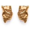 Black Suede Studio Arco Earring In Gold