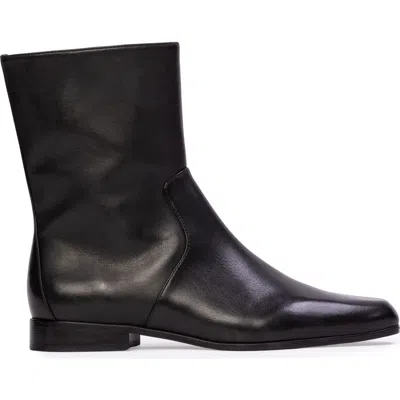 Black Suede Studio Aries Boot In Black Leather