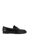 Black Suede Studio Arrow Loafer In Black
