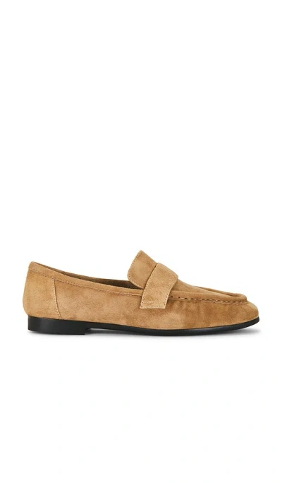 Black Suede Studio Arrow Loafer In Gold
