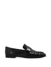 Black Suede Studio Arrow Loafers In Black