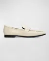 Black Suede Studio Arrow Metallic Slip-on Loafers In Coconut Baby Calf Leather