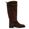Black Suede Studio Ashley Suede Boot In Brown