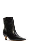 Black Suede Studio Avenue 50 Pointed Toe Kitten Heel Bootie