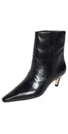 Black Suede Studio Avenue 50 Pointed Toe Kitten Heel Bootie In Black