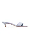Black Suede Studio Avery Leather Sandals In Blue