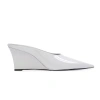 Black Suede Studio Aysha 70 Wedge In White