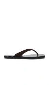 Black Suede Studio Bae Flip Flop Sandal In Brown