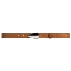 Black Suede Studio Bean Belt In Tobacco