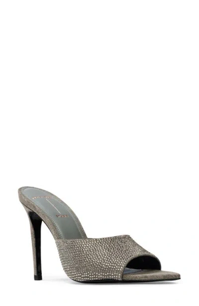 Black Suede Studio Bella Embellished Sandal In Taupe Vintage Denim