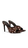Black Suede Studio Bella Mule In Brown