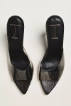 Black Suede Studio Bella Mule Heels In Black