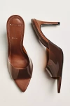 Black Suede Studio Bella Mule Heels In Brown
