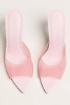 Black Suede Studio Belle Heeled Mules In Pink