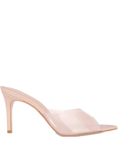 Black Suede Studio Belle Point-toe Heeled Sandals In Pink