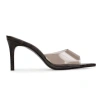 Black Suede Studio Belle Snake Mule In Multi