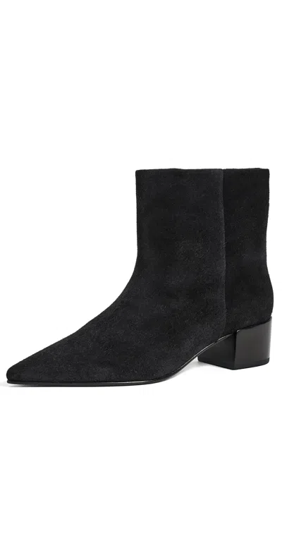 Black Suede Studio Blaze 45 Booties Black Suede