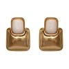 Black Suede Studio Block Earring In Multi