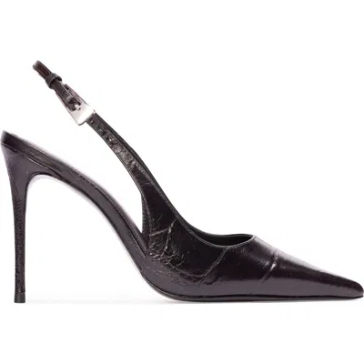 Black Suede Studio Branca 100 Slingback Pump