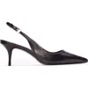 Black Suede Studio Branca 65 Slingback Pump