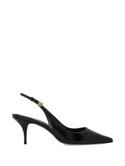 Black Suede Studio Branca Point-toe Slingback Pumps In Brown