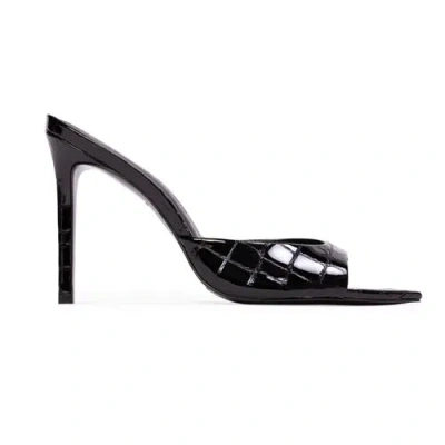 Black Suede Studio Brea 100 Croc Mule