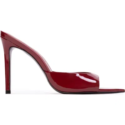 Black Suede Studio Brea 100 Leather Mule In Burgundy