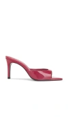 Black Suede Studio Brea 80 Mule In Cerise