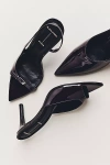 Black Suede Studio Brea 80 Mule Heels In Purple