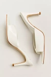 Black Suede Studio Brea 80 Mule Heels In White