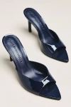 Black Suede Studio Brea 80 Open-toe Heels In Blue