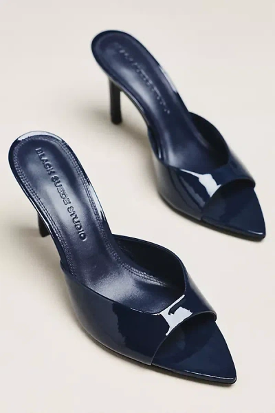 BLACK SUEDE STUDIO BREA 80 OPEN-TOE HEELS