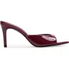 Black Suede Studio Brea 80 Patent Mule In Burgundy