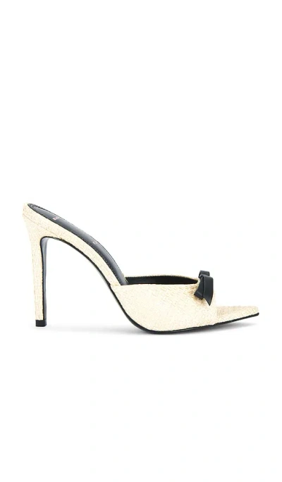 Black Suede Studio Brea Bow Mule In 棕榈树叶
