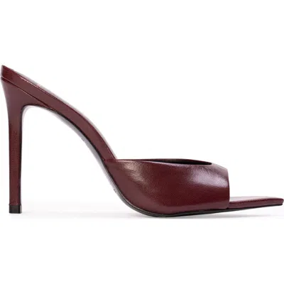 Black Suede Studio Brea Leather Mule