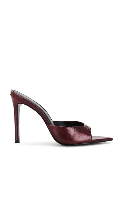 Black Suede Studio Brea Mule In Raisin Patent