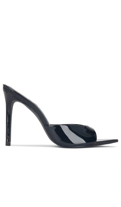 Black Suede Studio Brea Mule In Black Patent