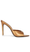 Black Suede Studio Brea Mule In Metallic Bronze