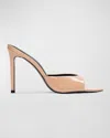 Black Suede Studio Brea Pointed Toe Sandal In Old Rose Patent Leather