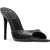 Black Suede Studio Brea Pointed Toe Sandal In Black-crinkle